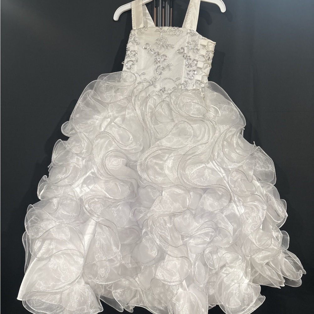 Elegant White Kids Dress